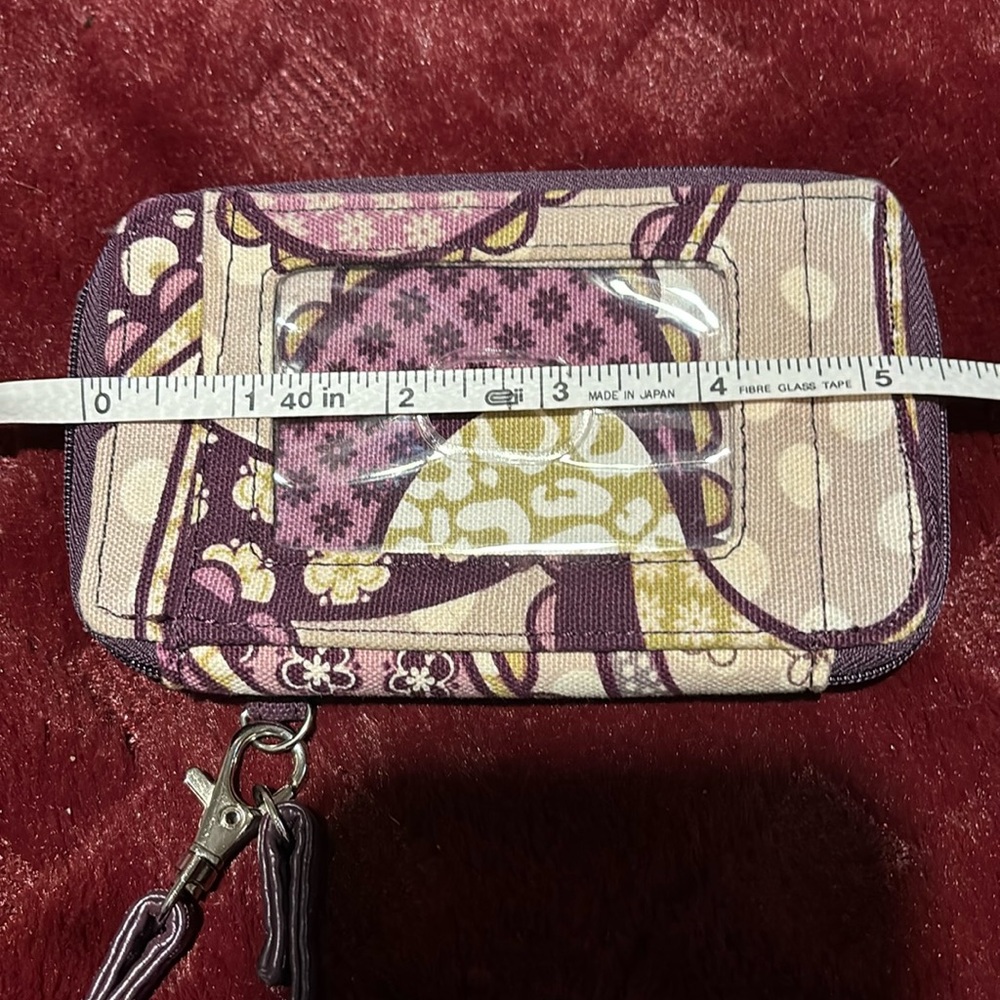 Vera Bradley Purple Paisley All in One Wristlet Wallet Small see pics for size
